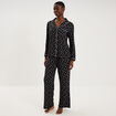 Ensemble pyjama chemise et pantalon noir femme