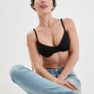 Soutien-gorge corbeille emboitant coton noir femme