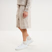 Short de jogging long coupe large gris clair homme