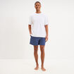 Short de bain droit taille &eacute;lastiqu&eacute;e bleu fonc&eacute; homme