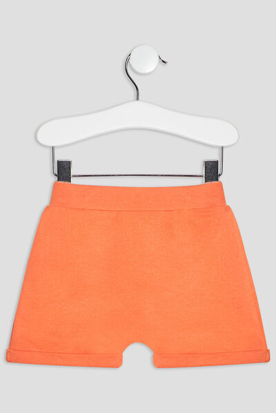 Short droit orange bébé garçon