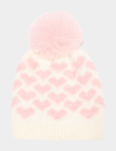 Ensemble &eacute;charpe, bonnet et gants rose fille