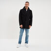 Manteau mi-long 3 en 1 &agrave; capuche noir homme