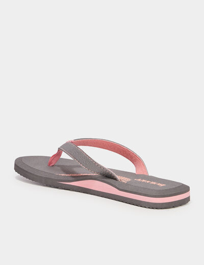 Tongs Isotoner rose femme