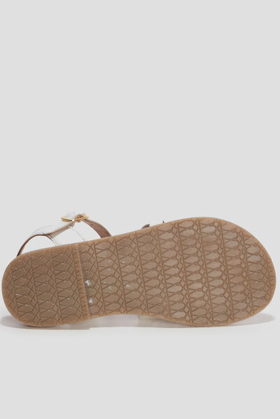 Sandales en cuir Creeks blanc fille