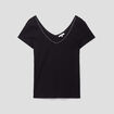 T-shirt à manches courtes noir femme