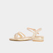 Sandales de c&eacute;r&eacute;monie avec strass jaune or fille