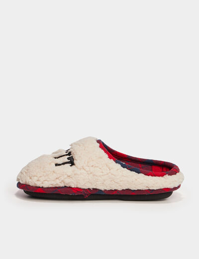 Chaussons mules Noël sable garçon
