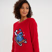 Ensemble pyjama de No&euml;l Stitch rouge femme