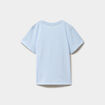 T-shirt col rond coton Les Sisters bleu ciel fille