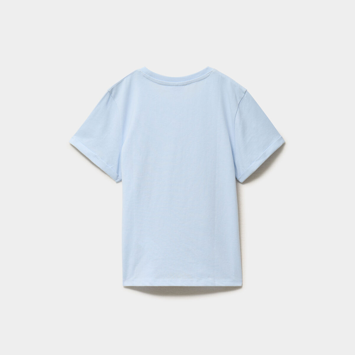 T-shirt col rond coton Les Sisters bleu ciel fille