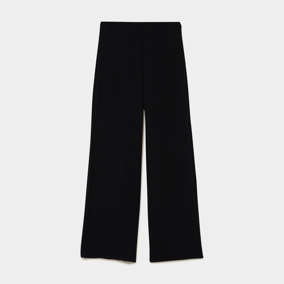 Pantalon large &agrave; paillettes noir femme