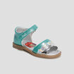 Sandales à scratchs La Petite Sirène bleu turquoise fille
