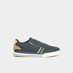 Tennis basses à lacets bleu homme