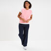 Pull sans manches col rond rose clair femme