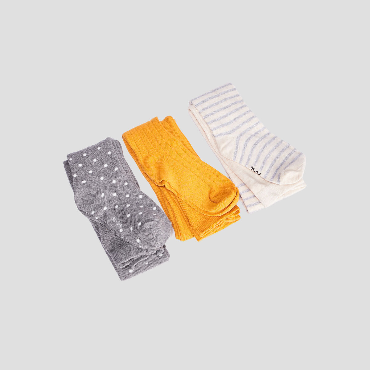 Lot de 3 collants multicolore fille