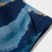 Foulard &agrave; franges courtes bleu femme