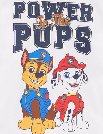 T-shirt manches longues Pat Patrouille blanc garçon