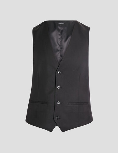 Veston droit boutonné noir homme