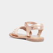 Sandales avec perles en cuir Creeks rose fille