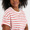 Robe t-shirt manches courtes coton ecru femme