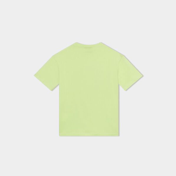 T-shirt coton manches courtes Minecraft vert fluo garçon