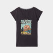 T-shirt oversize col en V Liberto noir femme