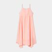 Robe midi fluide à bretelles rose clair fille