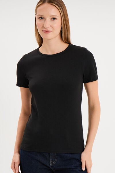 T-shirt thermique Damart x Trappeur noir femme