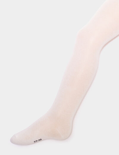 Collant opaque ecru fille