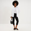 Pantalon capri slim twill 5 poches noir femme