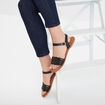 Sandales en cuir Kickers Kickdash noir femme