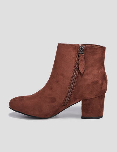 Bottines à talons marron femme