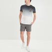 Short droit avec cordon Liberto gris foncé homme
