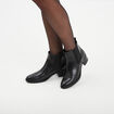 Bottines chelsea talons croco noir femme