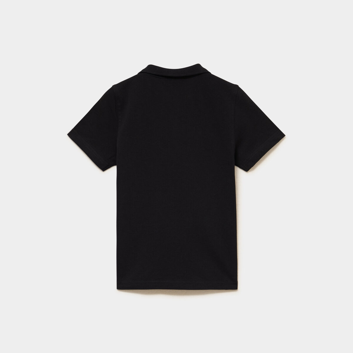 Polo manches courtes &agrave; d&eacute;tail brod&eacute; noir gar&ccedil;on