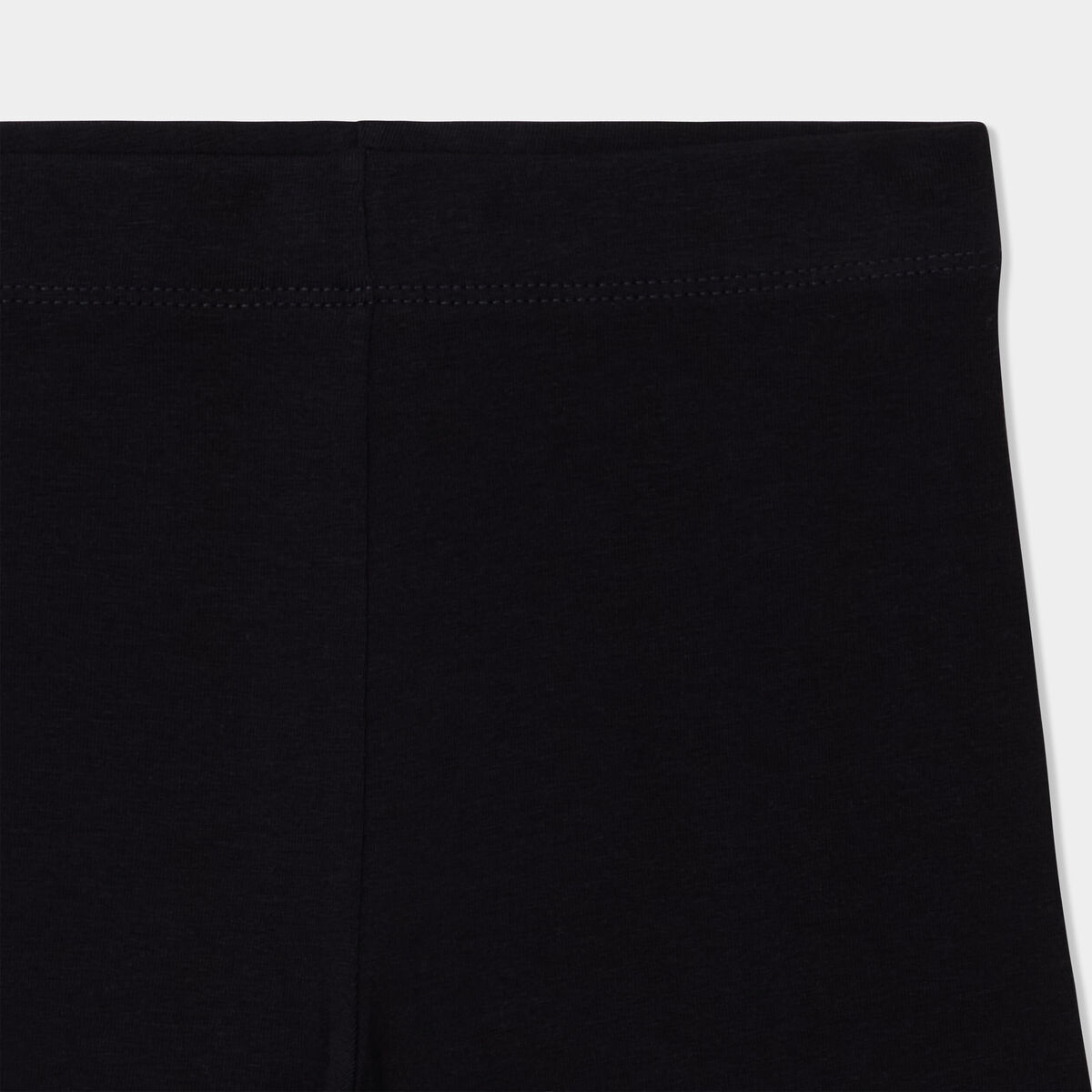 Legging short coton taille élastiquée noir fille