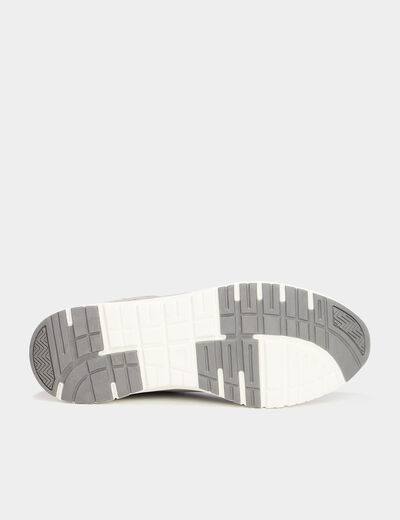 Baskets running à lacets gris homme