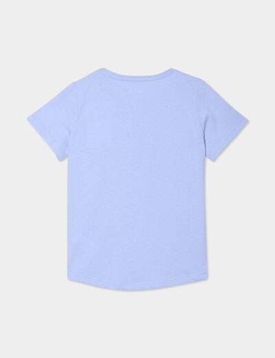 T-shirt droit manches courtes Creeks bleu clair fille
