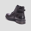 Boots zippées en cuir noir homme