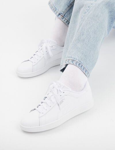 Tennis basses à lacets Puma blanc garçon