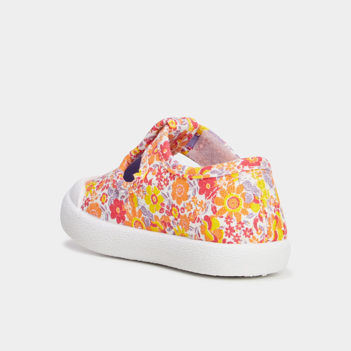 Chaussures salom&eacute; en toile rose b&eacute;b&eacute; fille