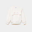 Sweat relax effet velours Cinnamoroll blanc fille