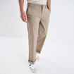 Pantalon chino relax coton taupe homme