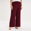 Bas de pyjama large c&ocirc;tel&eacute; long prune femme