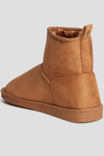 Bottines fourrées sable femme