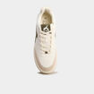 Baskets &agrave; lacets semelle plate vert kaki homme