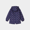 Parka mi-longue capuche doublée bleu marine fille