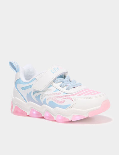 Baskets running semelles lumineuses multicolore fille