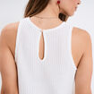 Débardeur effet crochet blanc femme